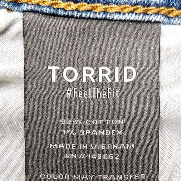 TORRID Plus Size Denim Front Slit Midi Skirt Size 16 - Picture 11 of 15